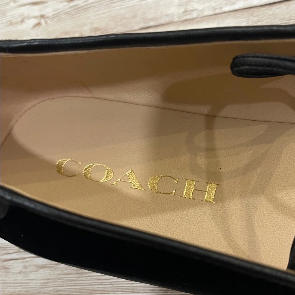 Coach Women's Emilia Mary Jane Flats
 Black Velvet Size 7.5B‎ NWT - Picture 4 of 13